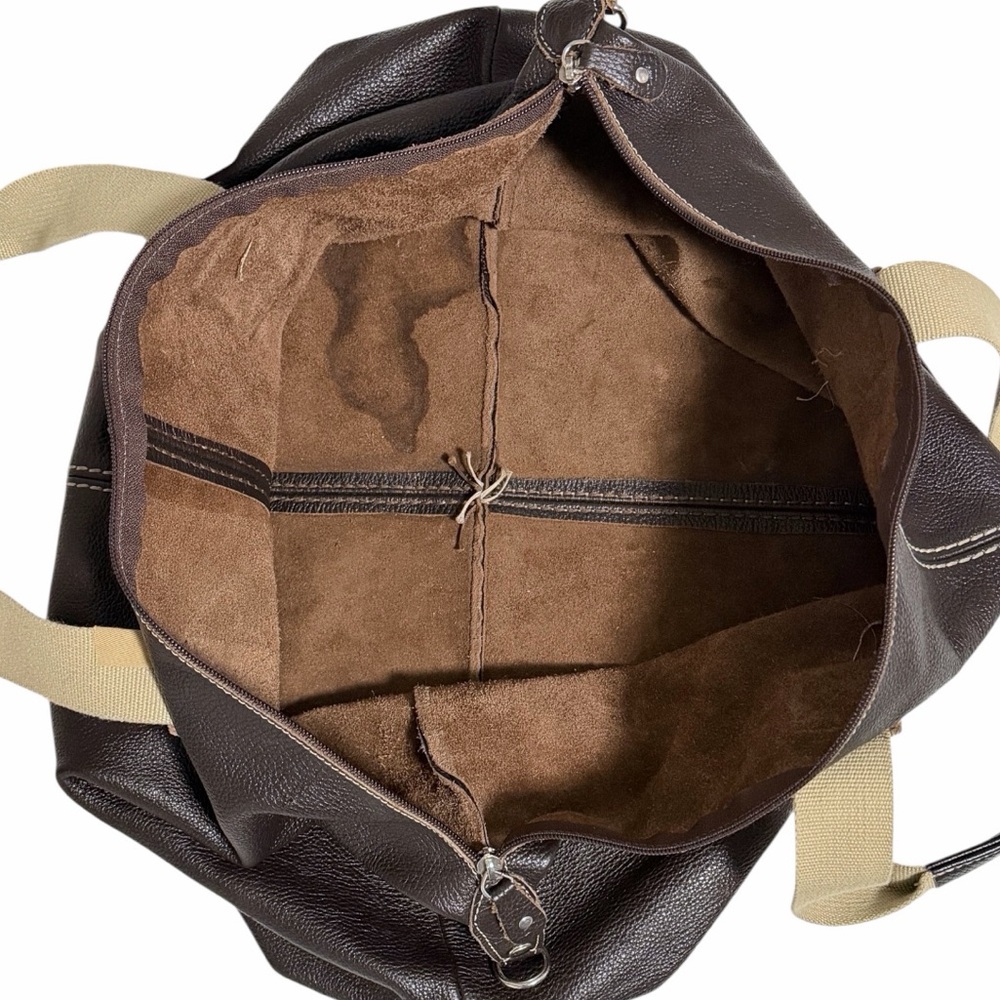 Vintage Roots Large Pebbled Leather Duffle Bag - Picture 6 of 12